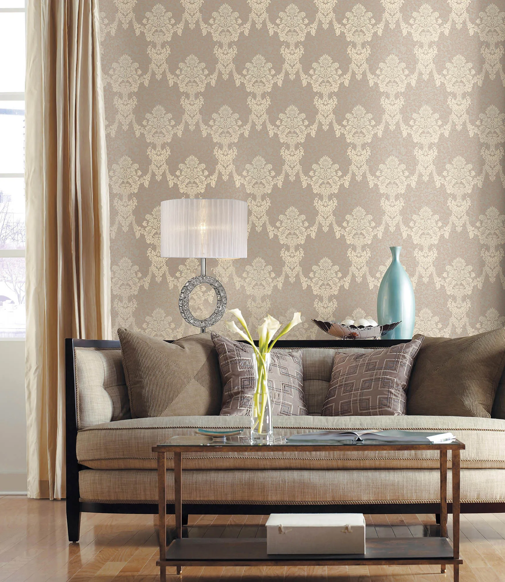 Florence Crystal Table Lamps Diyas Shaded Table Lamps